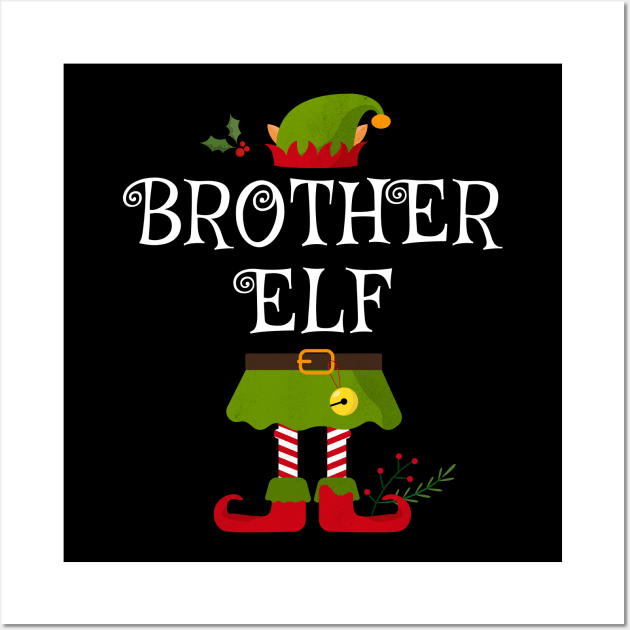 Brother Elf Shirt , Family Matching Group Christmas Shirt, Matching T Shirt for Family, Family Reunion Shirts Wall Art by bkls